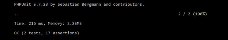 PHPUnit tests good